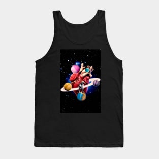 Rings of Solitude: The Lonely Astronau Tank Top